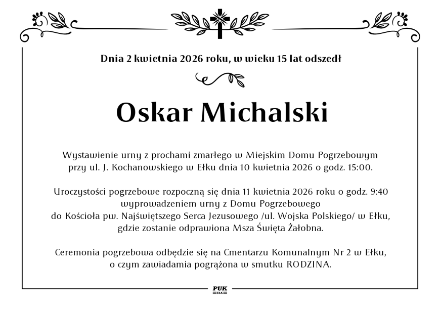 Oskar Michalski - nekrolog